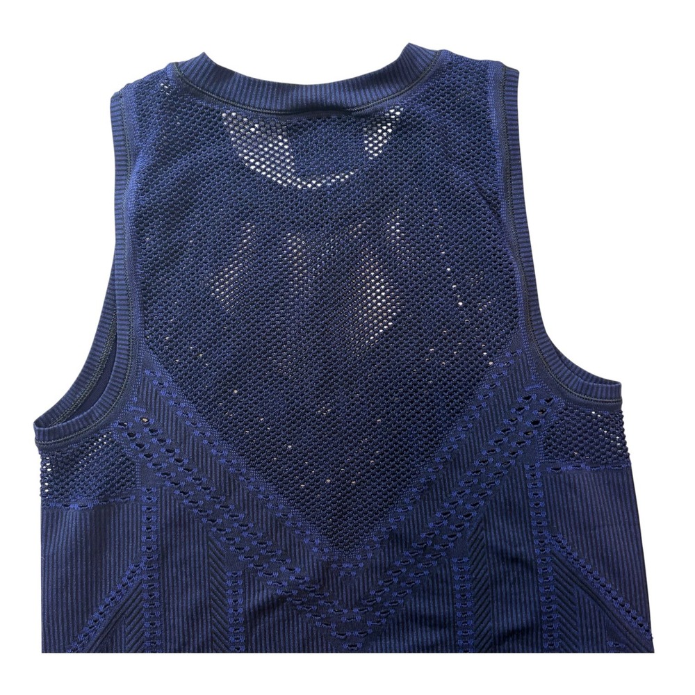 Athleta Navy Seamless Mesh Athletic Tank Top Small - Picture 5 of 6